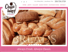 Tablet Screenshot of classicbakery.net